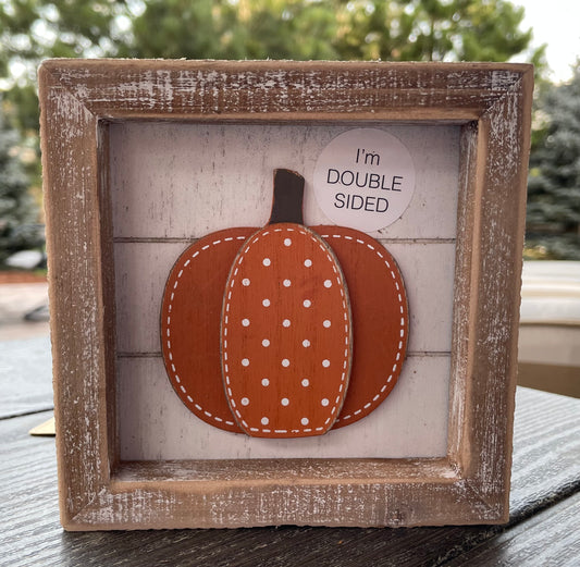 Pumpkin/Candy Corn Reversible Sign