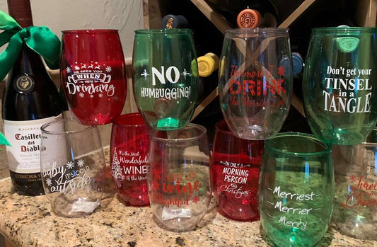 Stemless Wine Glasses (Plastic) EACH